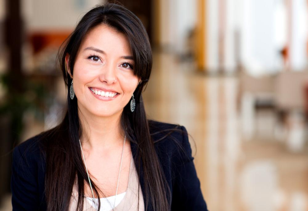 woman smiling