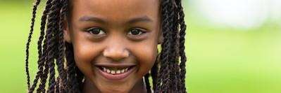 young girl smiling in Lincoln NE