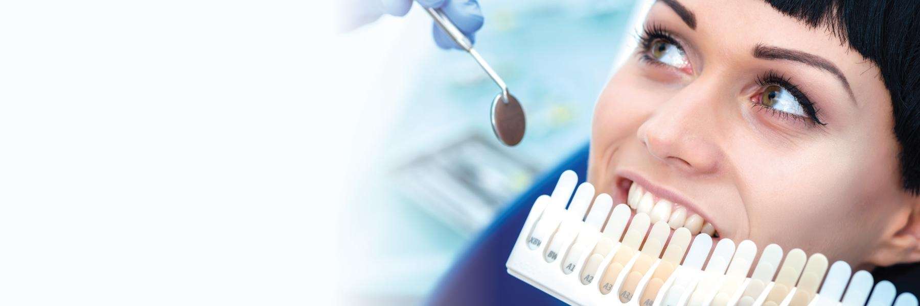Woman getting dental veneers