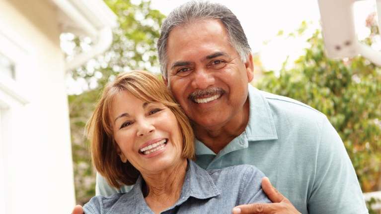 older lincoln man and woman smiling