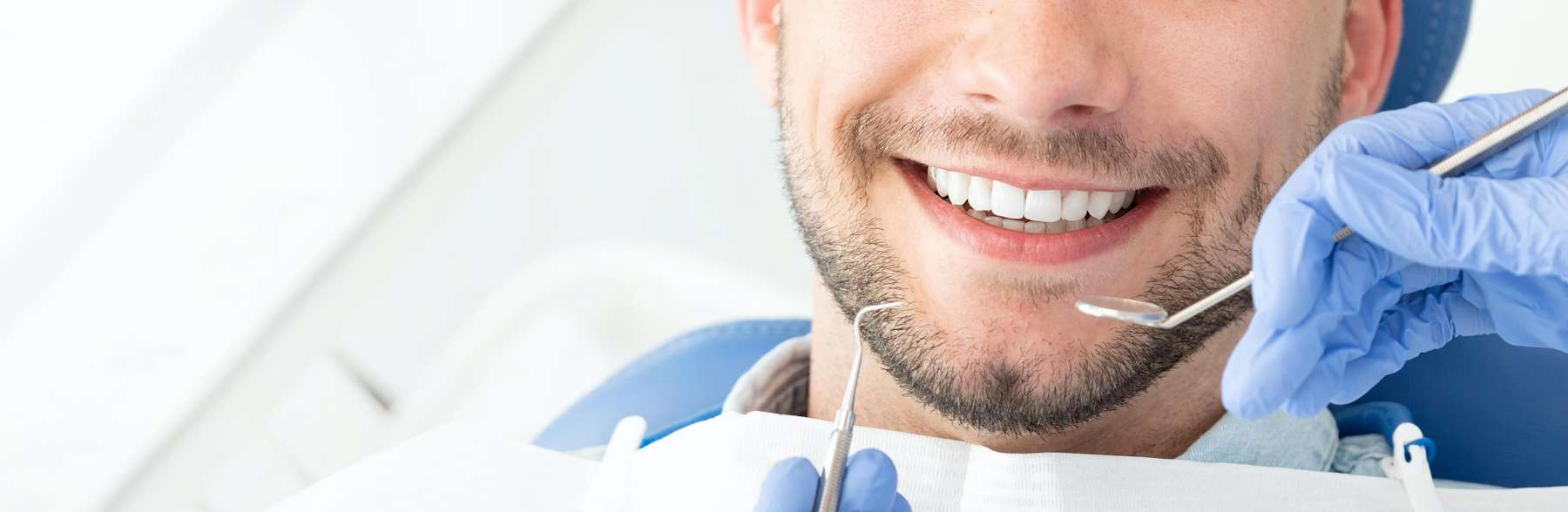 Close up of patient's smile at cosmetic dentist near me Lincoln, NE